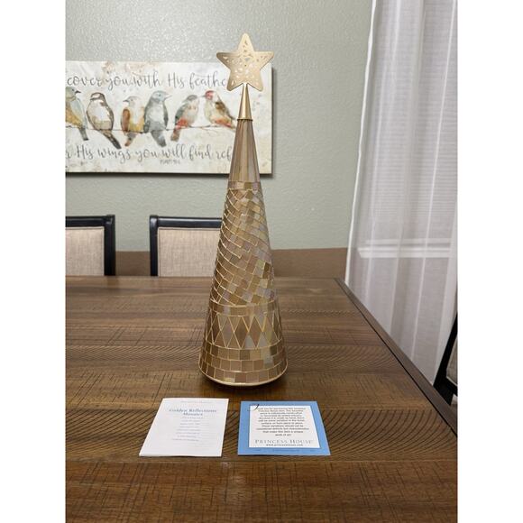 Princess House Christmas Mosaic Tree #6680 Large 18” Golden Reflections - Picture 2 of 3